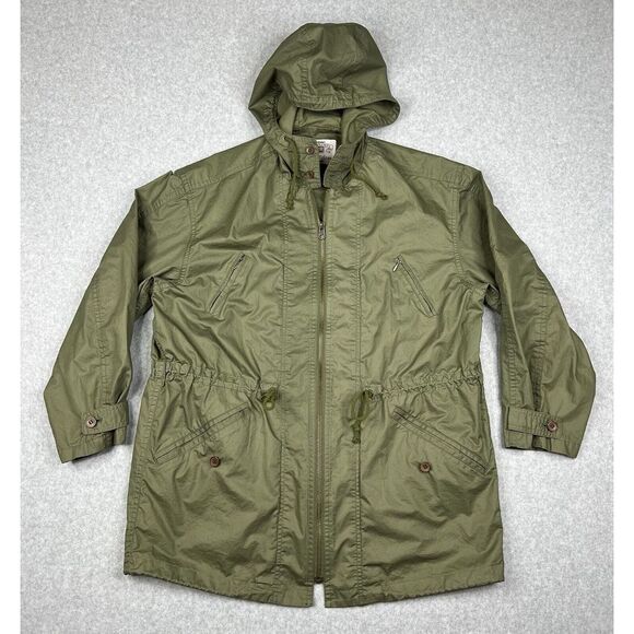 Vetements Jacket Mens Medium Green Melrose‎ Full Zip Parka Hooded Made In Japan - Picture 1 of 15